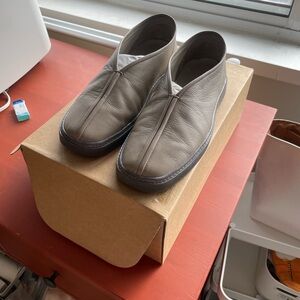 Lemaire Men’s Taupe Leather Slip-On Shoes size 39